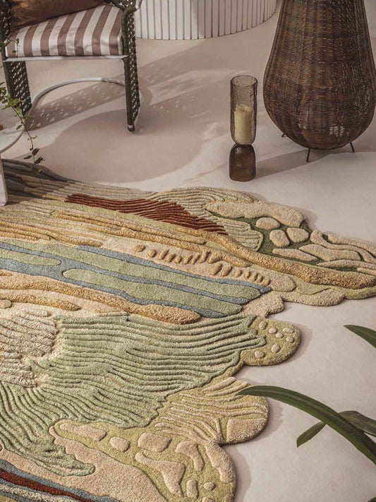 Premium handgetufteter Wollteppich