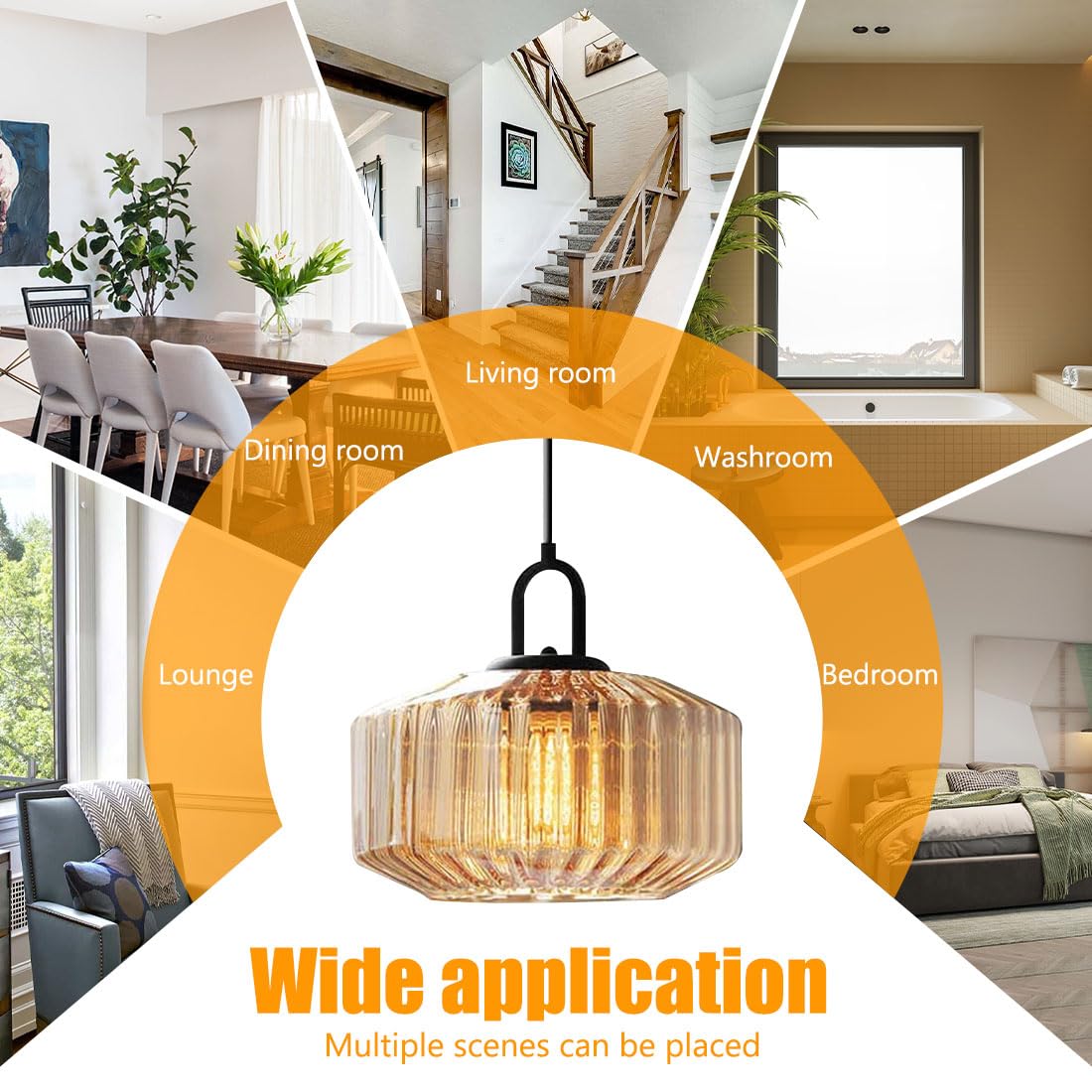 Glas Küchen-Hängeleuchte