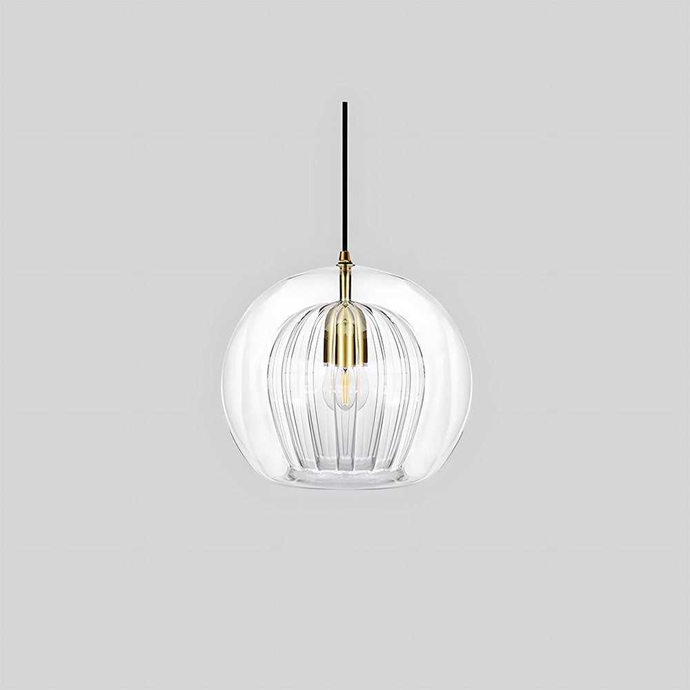 Kugelförmige Glas-Hängeleuchte