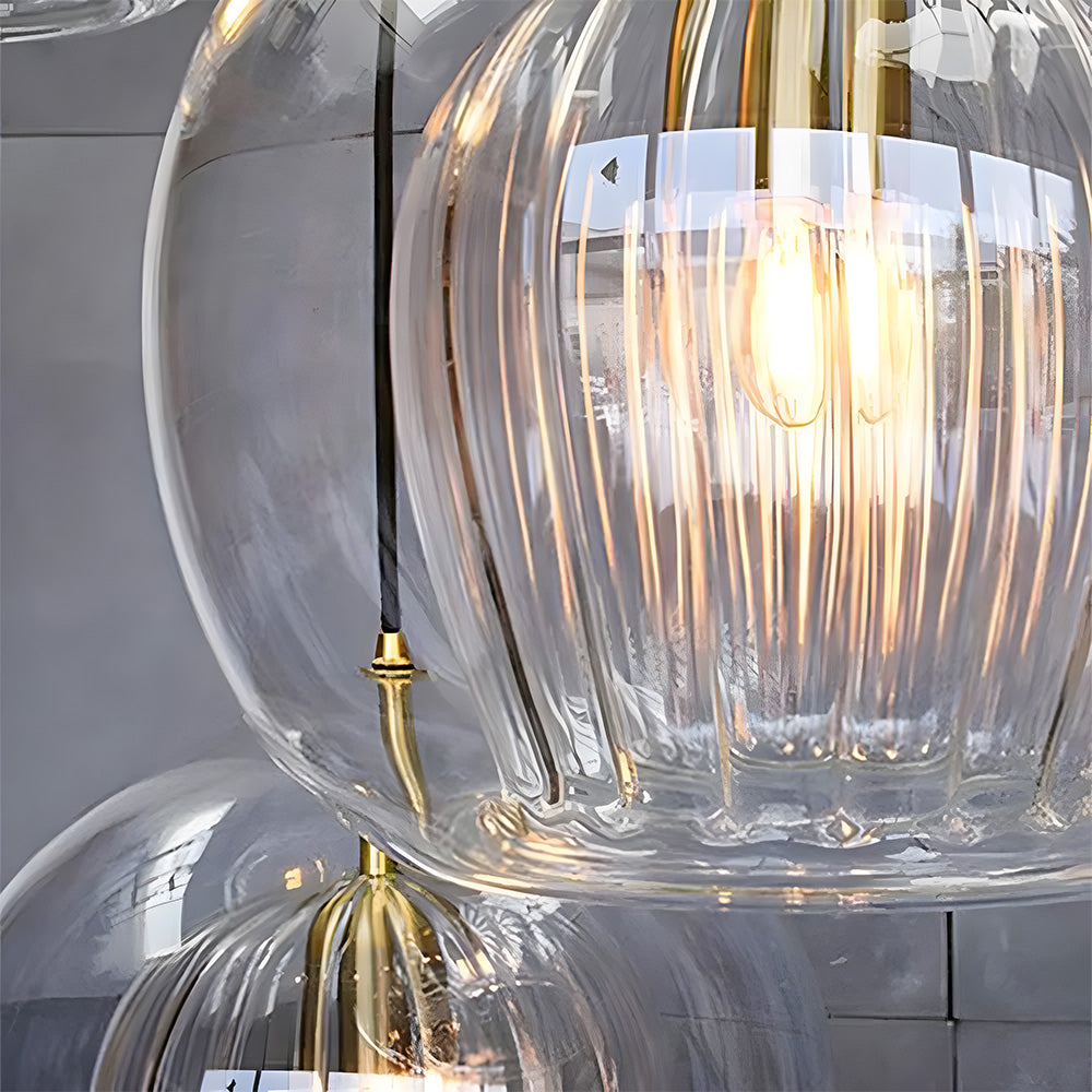 Kugelförmige Glas-Hängeleuchte