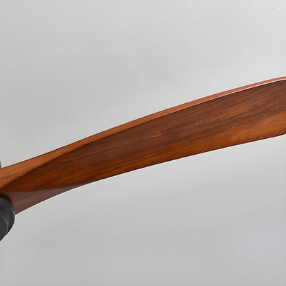 Moderner Deckenventilator aus Holz mit LED-Beleuchtung
