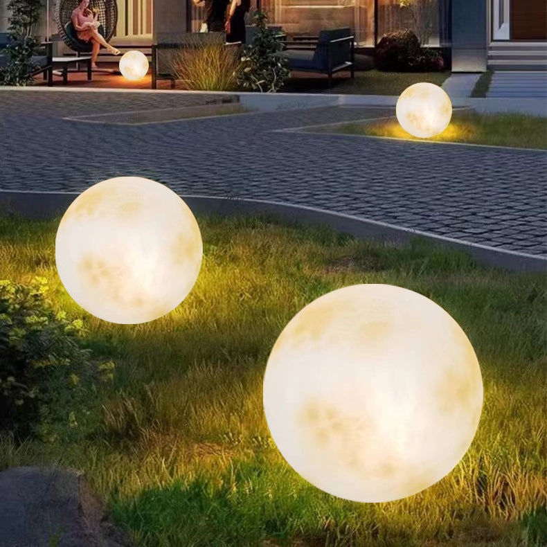 Solar-Gartenleuchte im Mond-Design