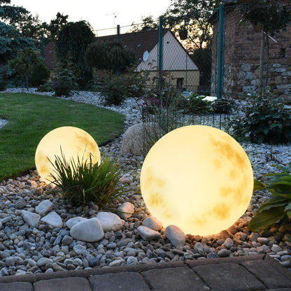 Solar-Gartenleuchte im Mond-Design