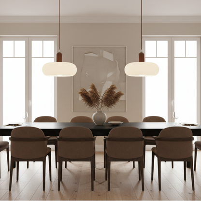 Skandinavische Pendelleuchte in Creme