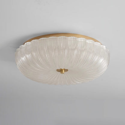 Moderne Deckenleuchte aus geriffeltem Glas