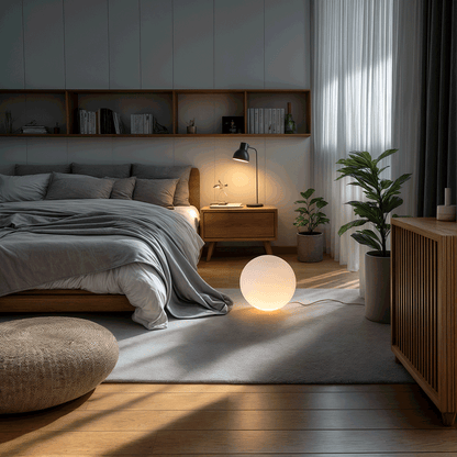 Moderne kugelförmige LED-Gartenleuchte