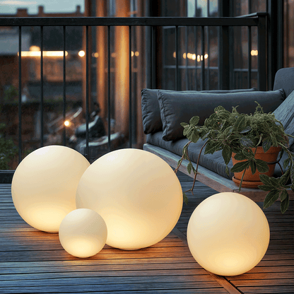 Moderne kugelförmige LED-Gartenleuchte