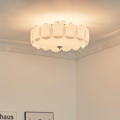 Petal-Glas-Deckenleuchte, halbbündig montiert