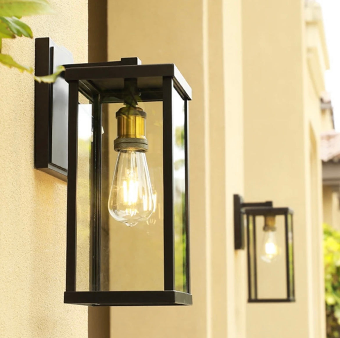 Rechteckige Außenlaterne Wandlampe