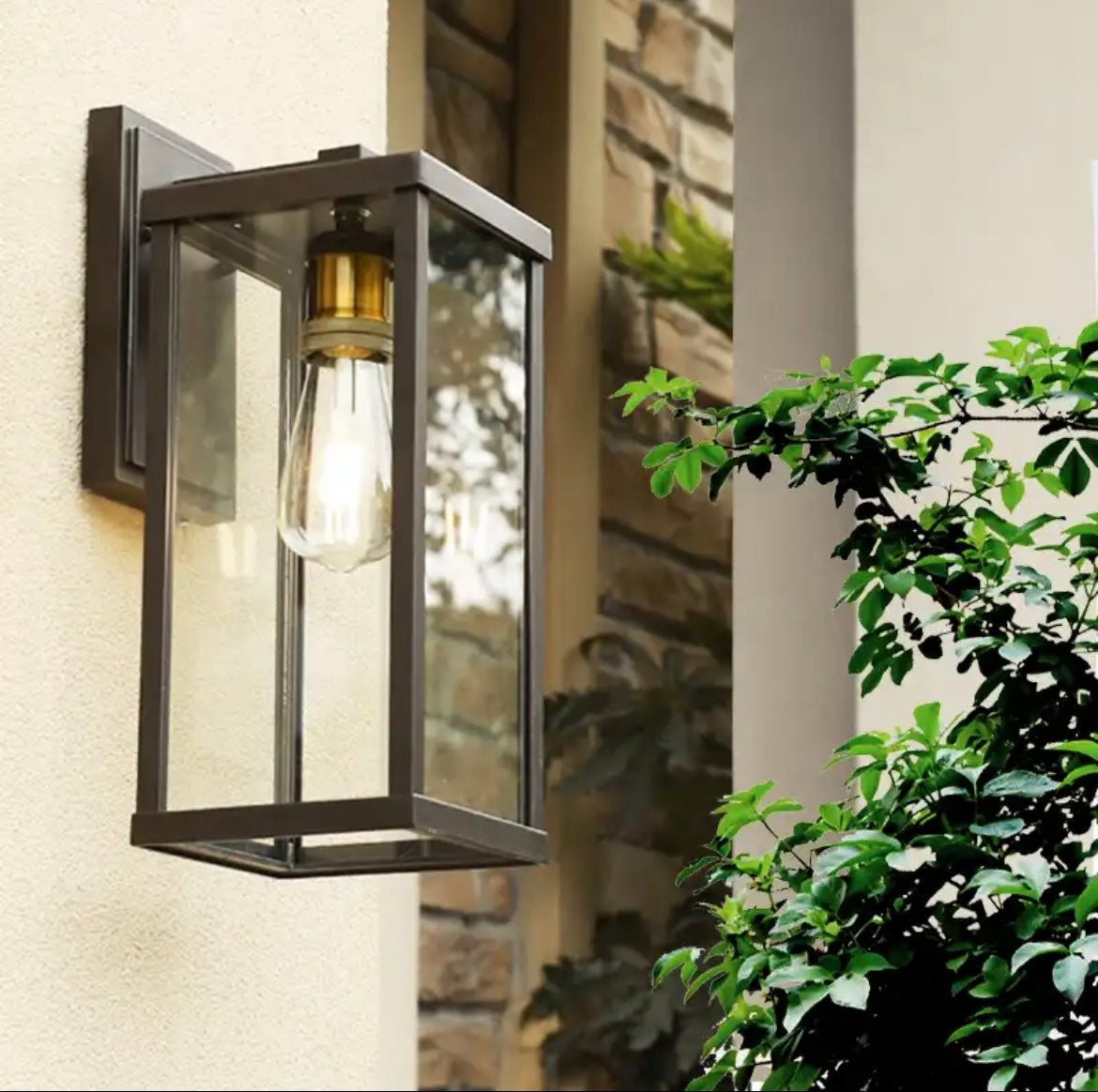 Rechteckige Außenlaterne Wandlampe