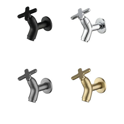 Wandmontierter Messing-Kaltwasserhahn