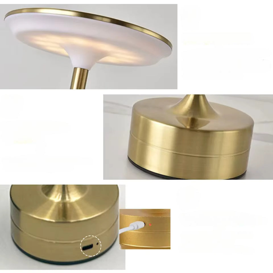Amberlin Art-déco-Messing-Tischlampe