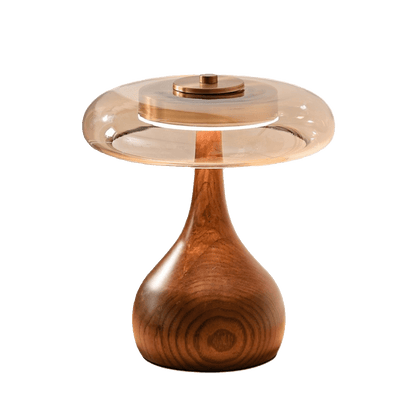 Quilven Walnussholz-Tischlampe im Mid-Century-Stil