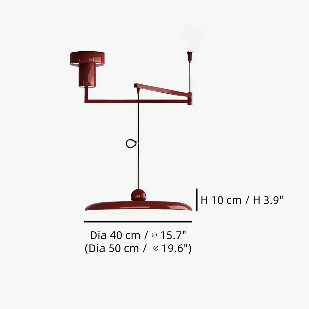 Moderne Hängelampe mit schwenkbarem Arm