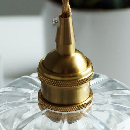 Retro-Blumen-Glas-Hängeleuchte