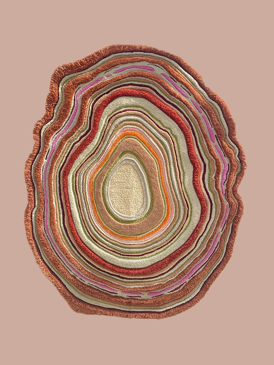 Strukturierter Wollteppich aus neuseeländischer Wolle