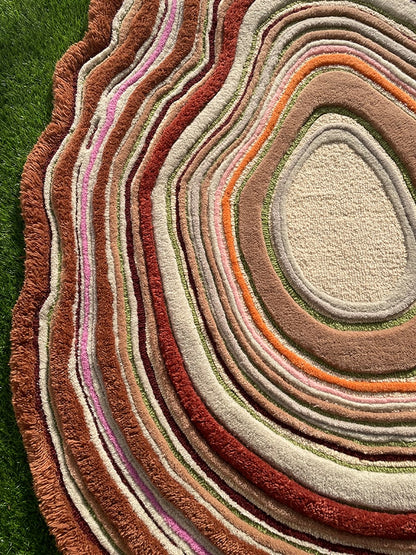 Strukturierter Wollteppich aus neuseeländischer Wolle