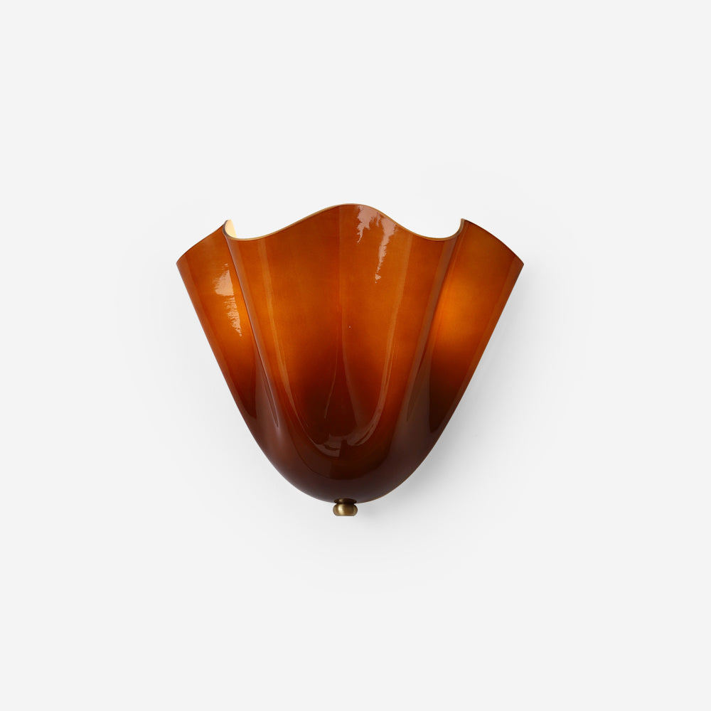 Blütenblatt Glas-Wandlampe