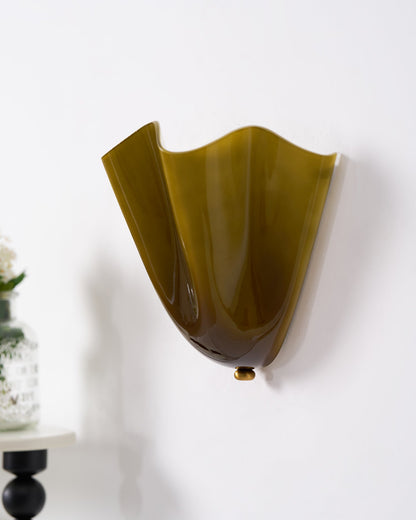 Blütenblatt Glas-Wandlampe