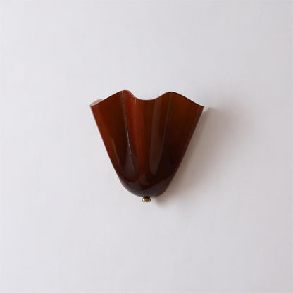 Blütenblatt Glas-Wandlampe