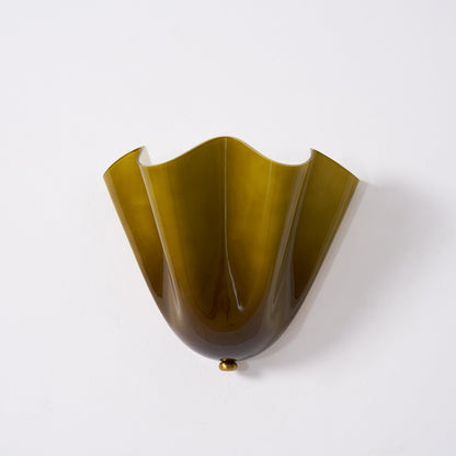 Blütenblatt Glas-Wandlampe