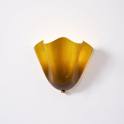 Blütenblatt Glas-Wandlampe