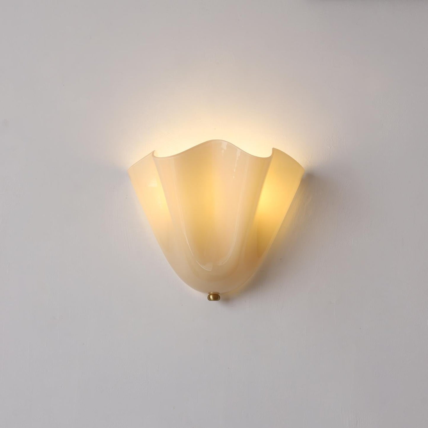 Blütenblatt Glas-Wandlampe