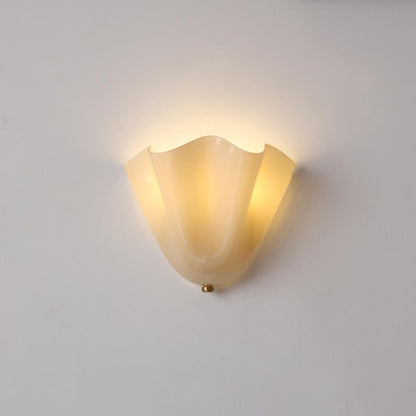 Blütenblatt Glas-Wandlampe