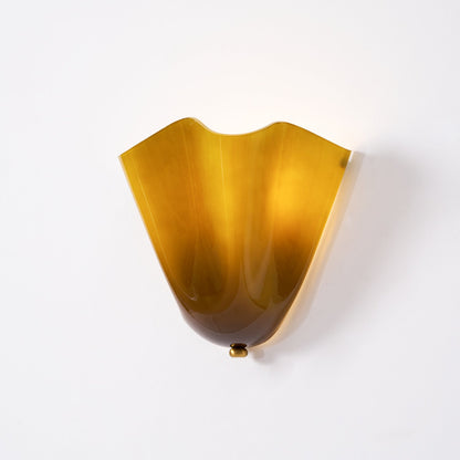 Blütenblatt Glas-Wandlampe