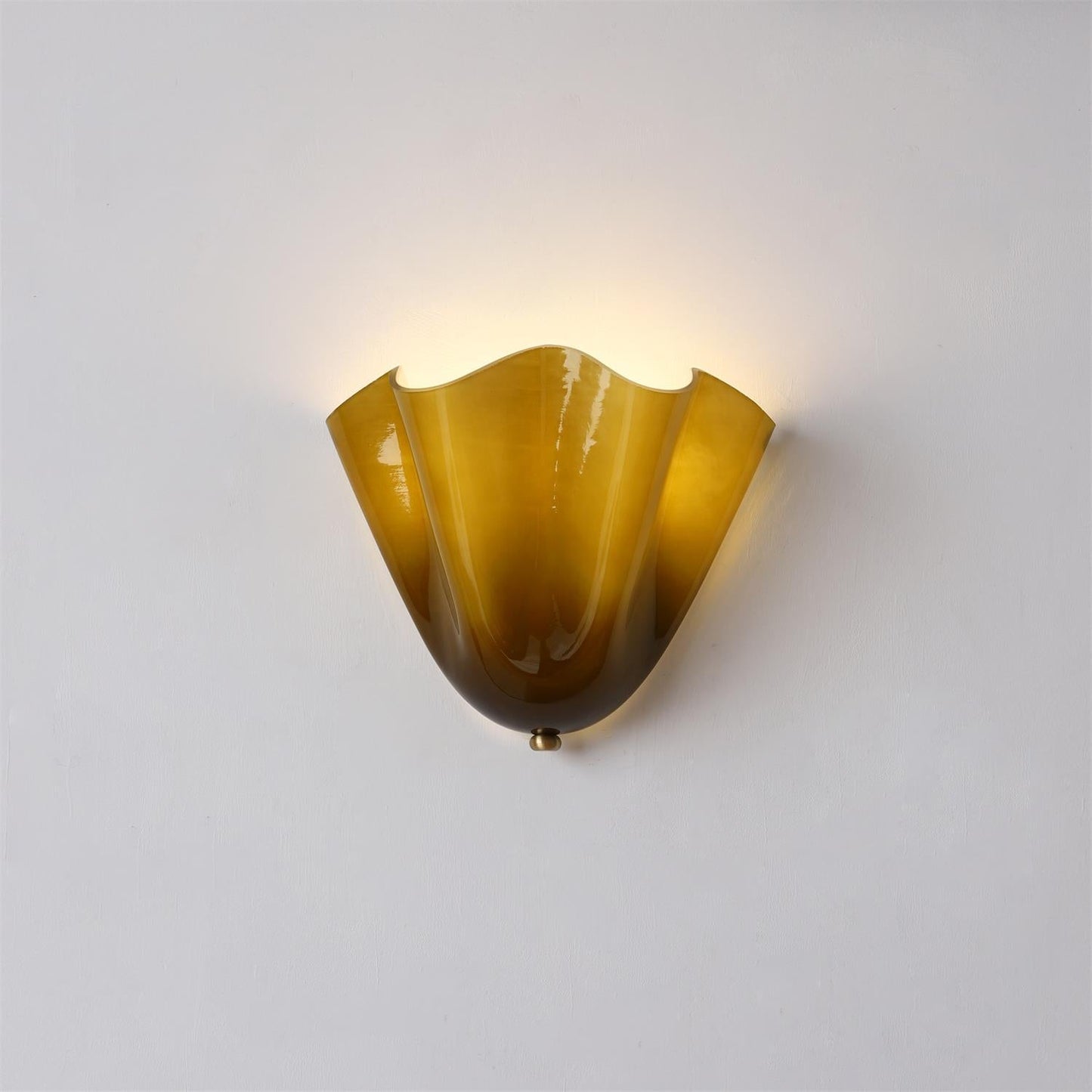 Blütenblatt Glas-Wandlampe