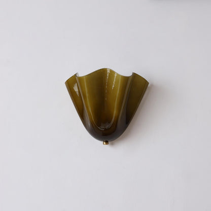 Blütenblatt Glas-Wandlampe