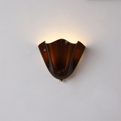 Blütenblatt Glas-Wandlampe
