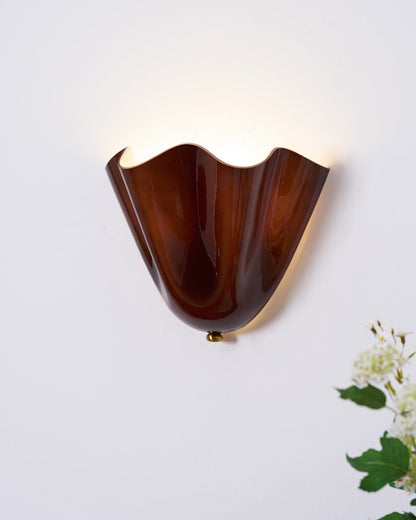 Blütenblatt Glas-Wandlampe