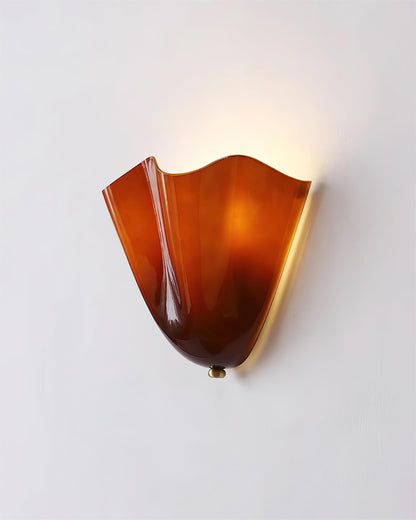Blütenblatt Glas-Wandlampe