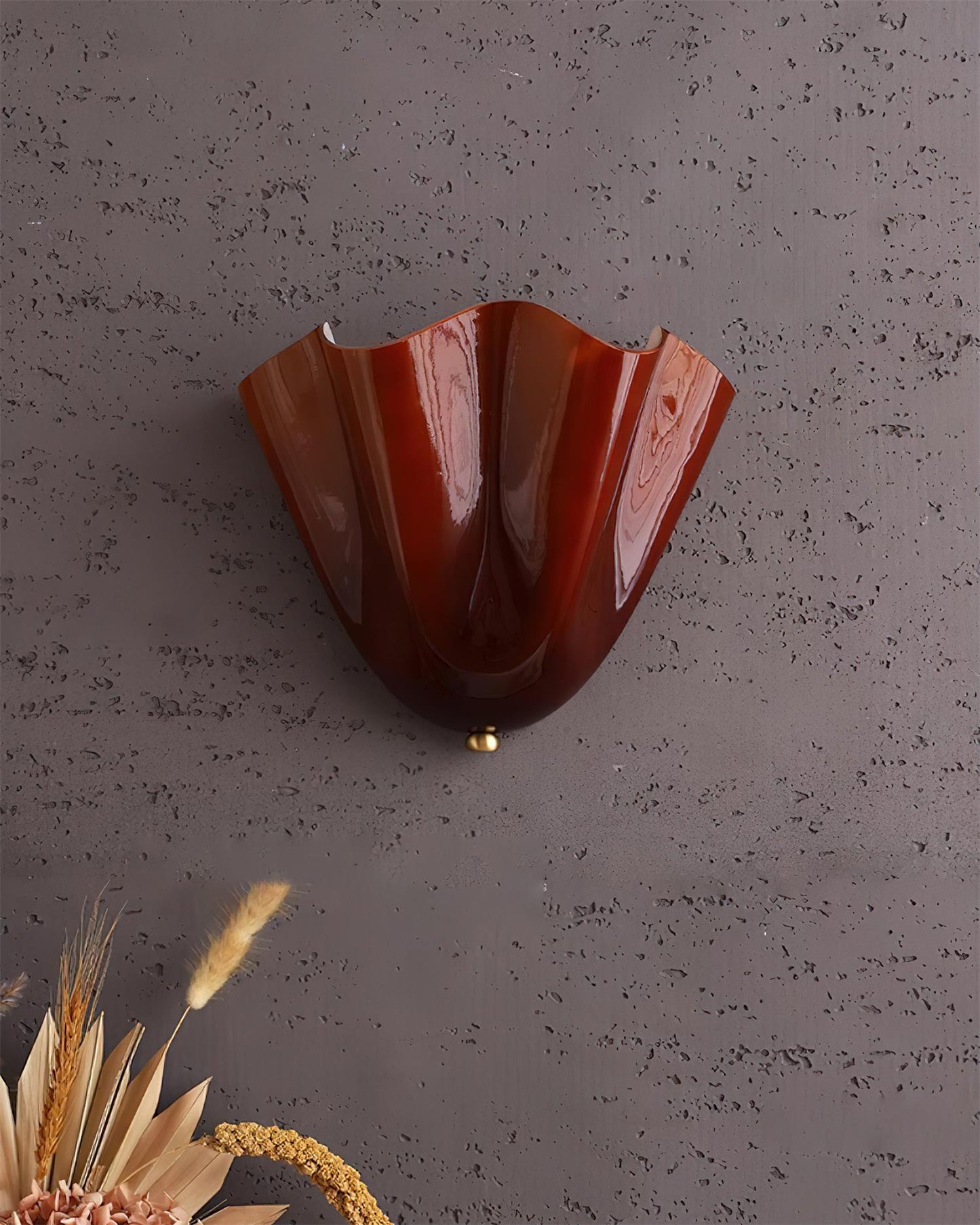 Blütenblatt Glas-Wandlampe