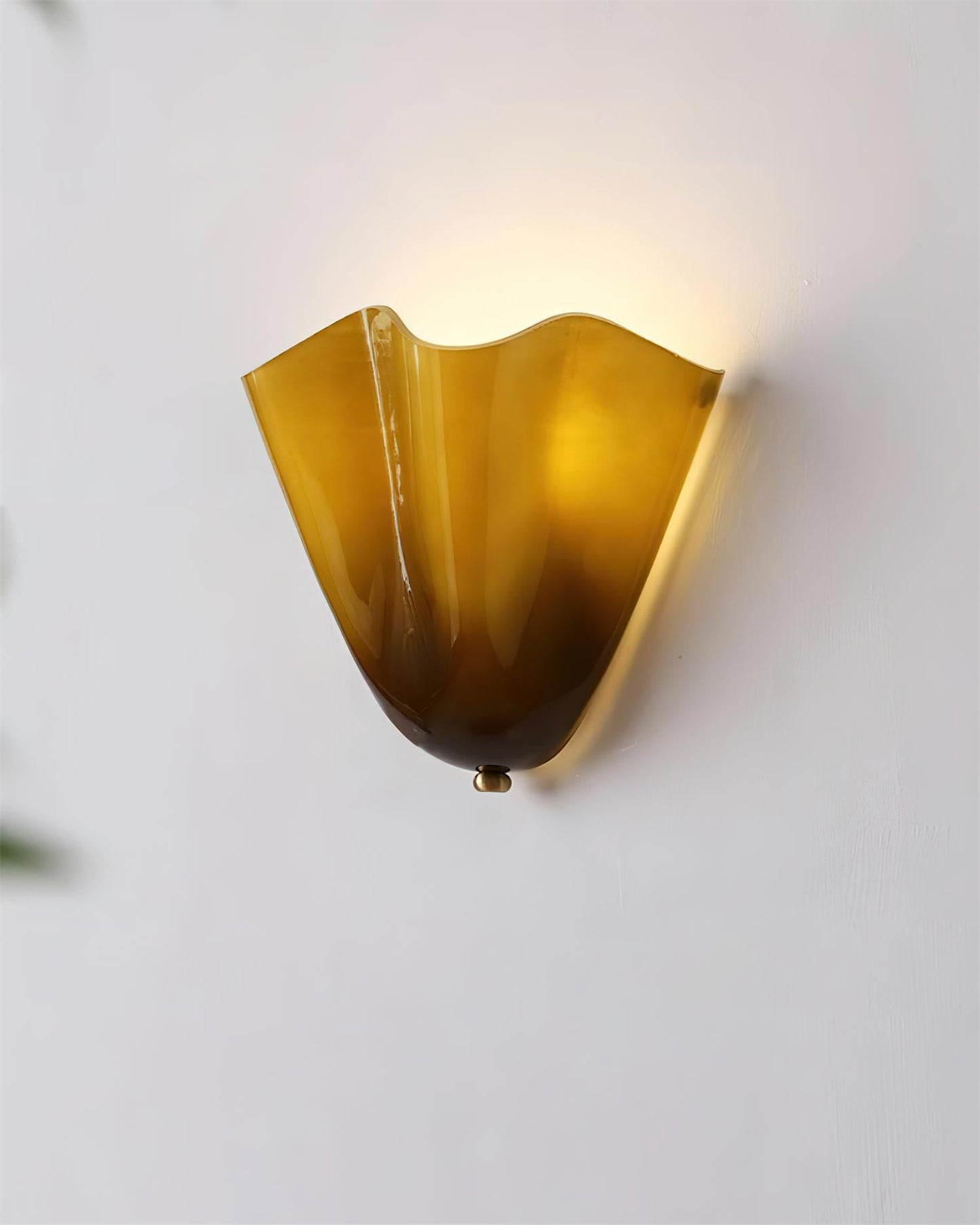 Blütenblatt Glas-Wandlampe