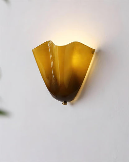 Blütenblatt Glas-Wandlampe