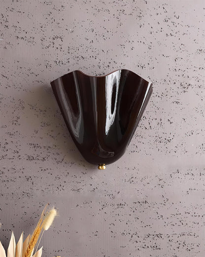 Blütenblatt Glas-Wandlampe