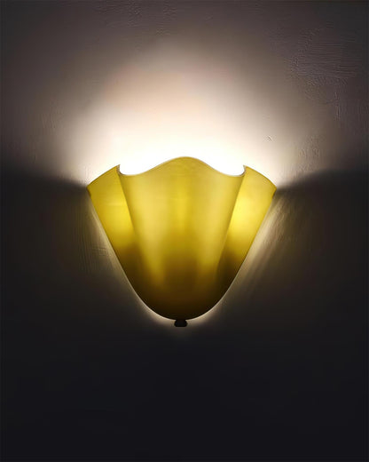Blütenblatt Glas-Wandlampe