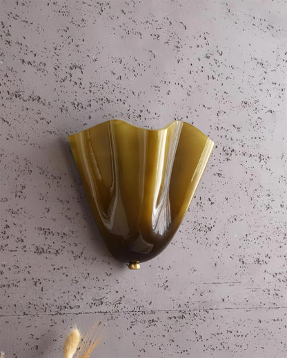 Blütenblatt Glas-Wandlampe