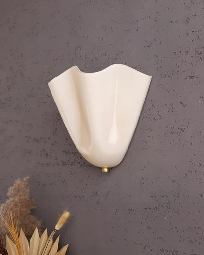 Blütenblatt Glas-Wandlampe