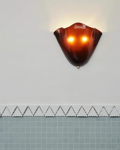 Blütenblatt Glas-Wandlampe