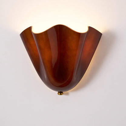 Blütenblatt Glas-Wandlampe