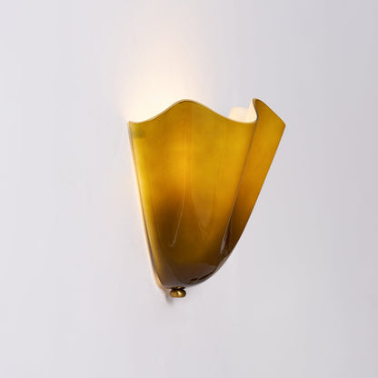 Blütenblatt Glas-Wandlampe