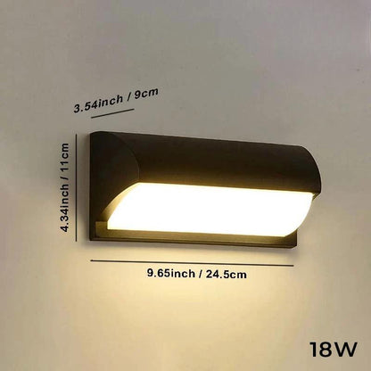 Moderne wasserdichte LED-Außenwandleuchte