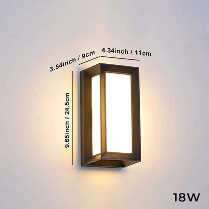 Moderne wasserdichte LED-Außenwandleuchte