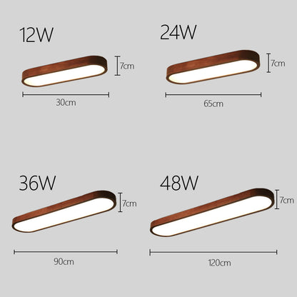 Ovale Acryl-Deckenleuchte mit LED