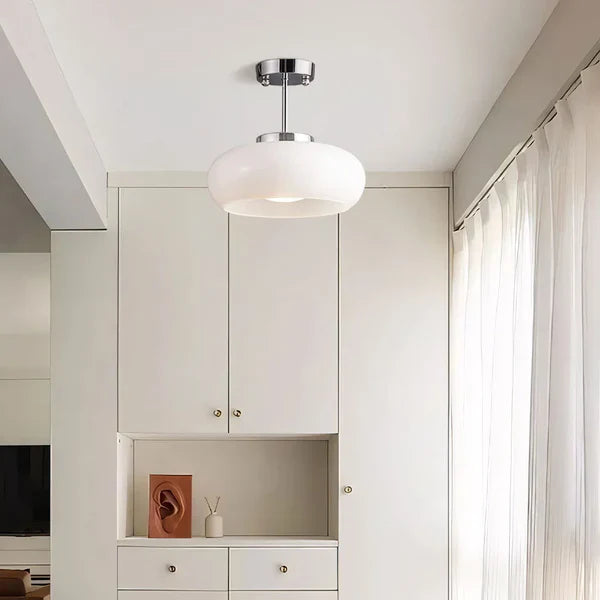Bauhaus-Deckenleuchte aus Glas