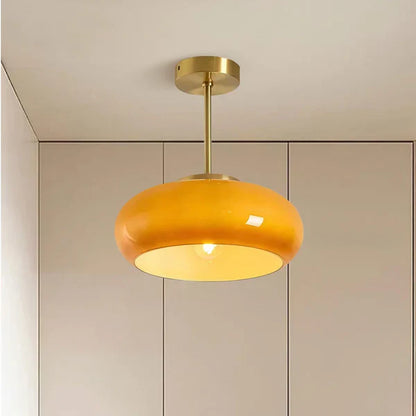 Bauhaus-Deckenleuchte aus Glas
