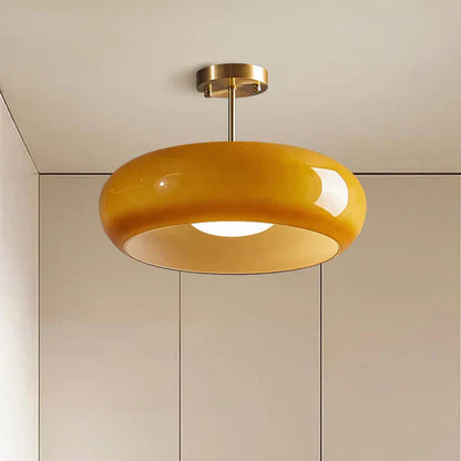 Bauhaus-Deckenleuchte aus Glas